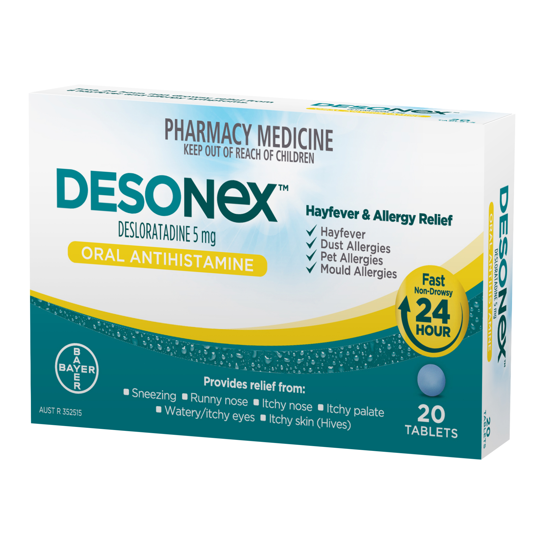 Desonex allergy and hayfever tablets 20 tablets